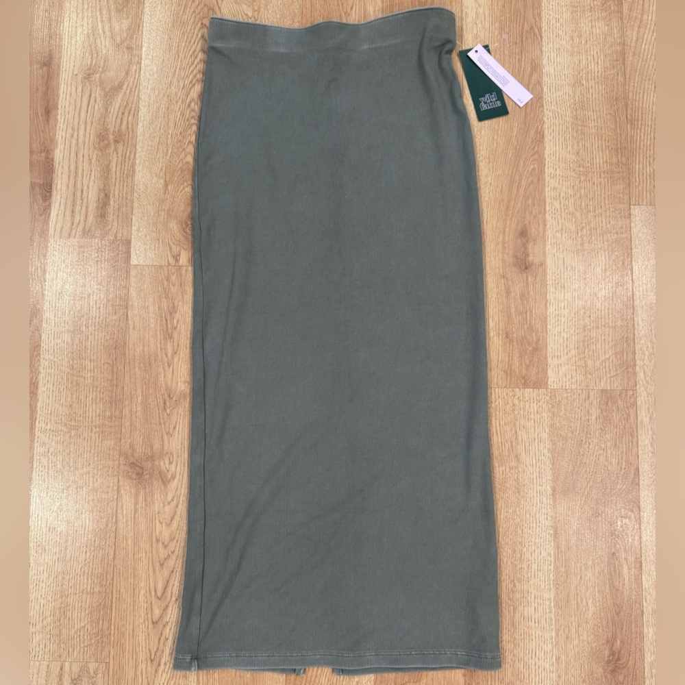 Wild Fable Olive Midi Skirt